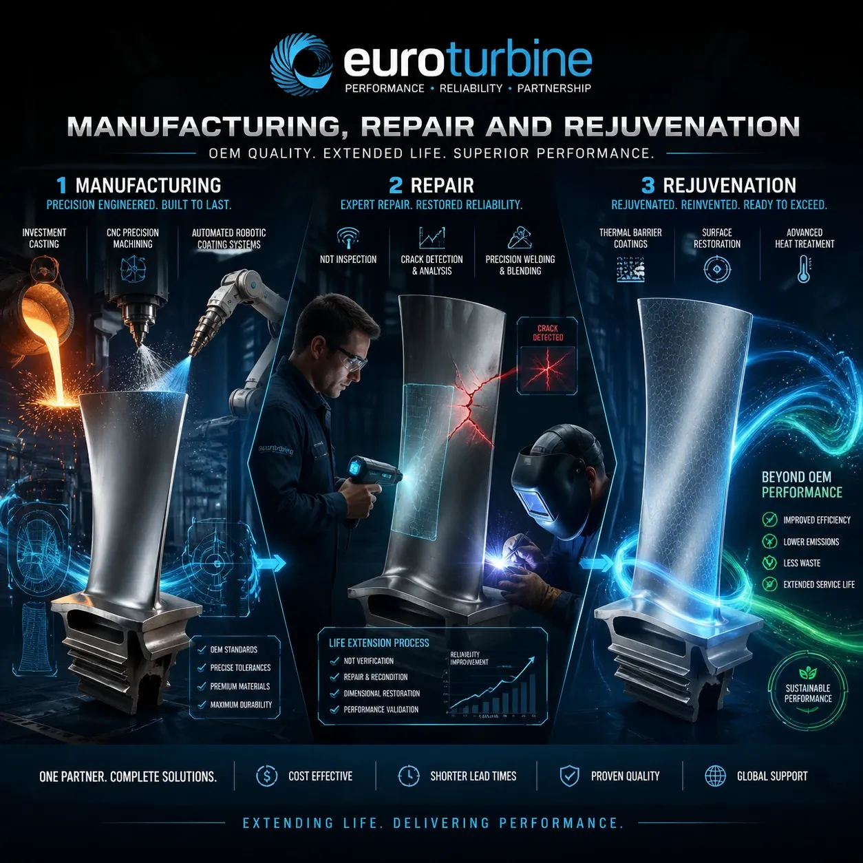 Manufacturing, Repair and Rejuvenation